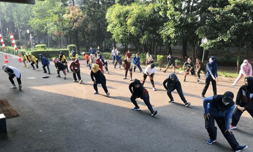 Pegawai PEP Bandung melaksanakan Kegiatan Senam Pagi