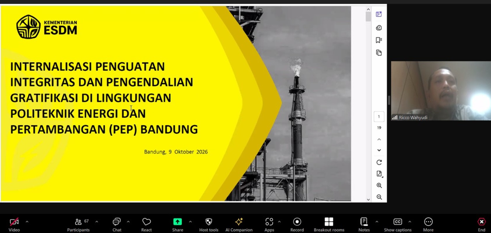 Menuju WBK 2027, PEP Bandung Perkuat Integritas dan Pengendalian Gratifikasi