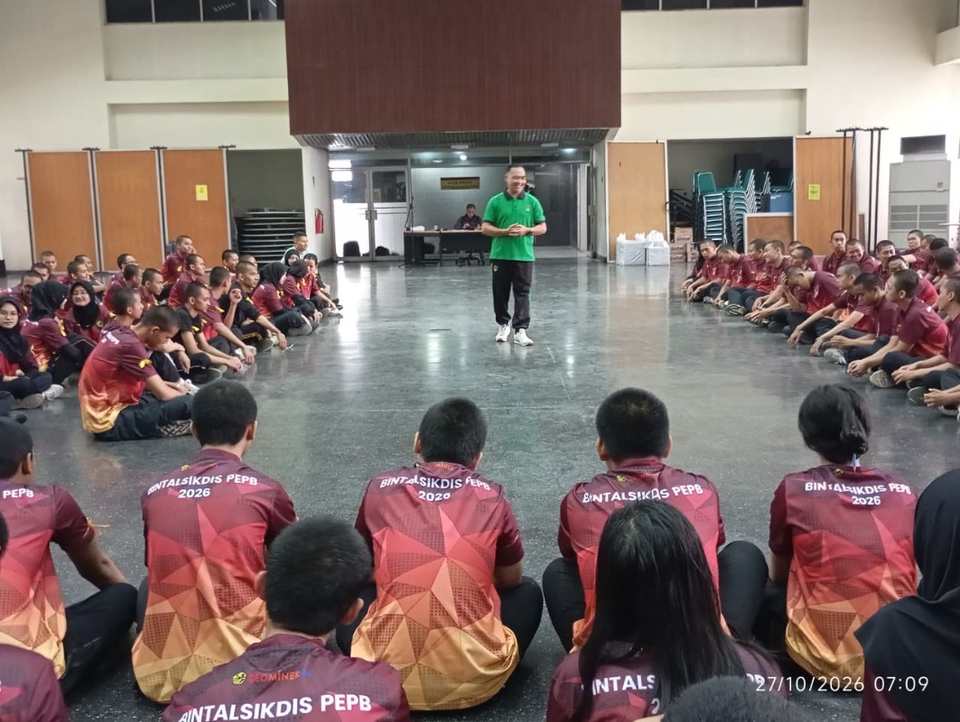 Program Pembiasaan dan Penguatan Bintalsikdis Mahasiswa PEP Bandung ke-7 Angkatan 2026 Tanamkan Jiwa Kepemimpinan
