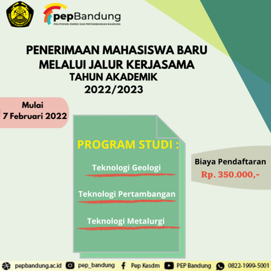 Penerimaan Mahasiswa Baru melalui Jalur Kerjasama Tahun Akademik 2022/2023